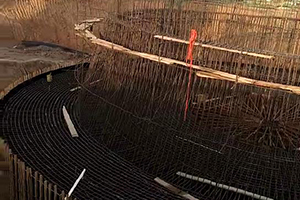 潜江砼烟囱新建施工现场