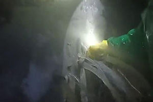 潜江消防水池堵漏现场